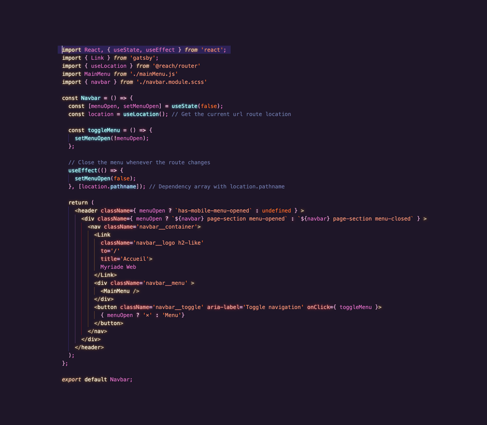 des lignes de code en JavaScript